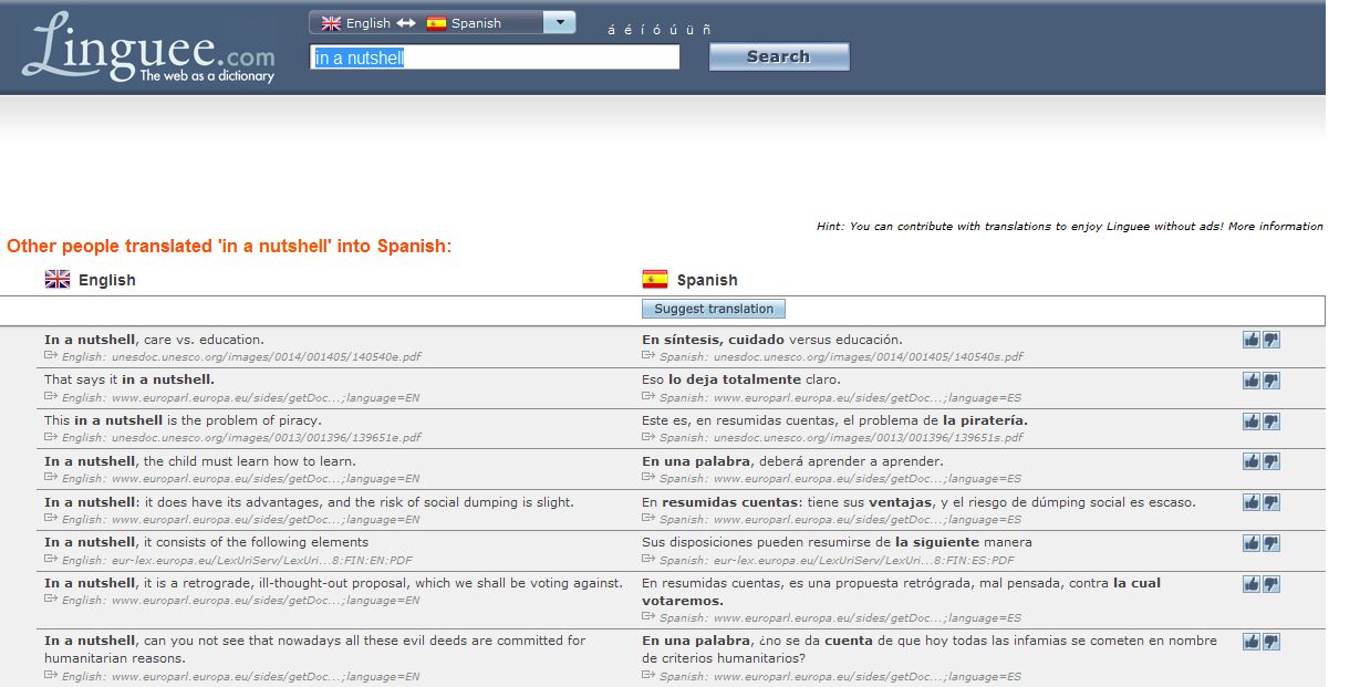 Traductor Espanol Ingles Linguee fairecentrogo’s diary
